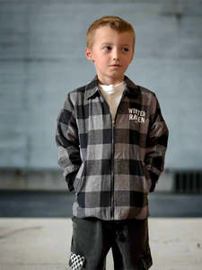 Winter And Raven: Winter and Raven - Mono Check Shacket