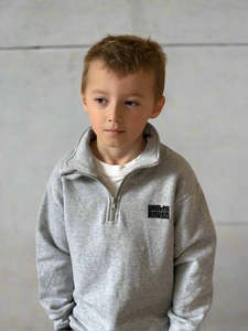 Winter And Raven: Winter and Raven - Grey Marle Half Zip Fleece