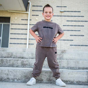 Winter and Raven - Luxe Acid Wash Tee | Vintage Smoke