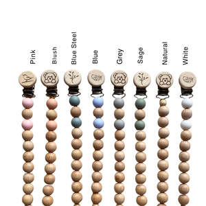 Our Little Helpers - Chunky Natural Beaded Dummy Chain | Various Colours