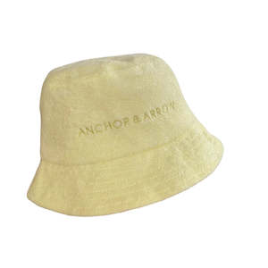 Anchor & Arrow - Terry Towelling Bucket Hat | Lemon