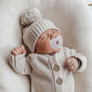 Newborn: 3 Little Crowns - Knitted Beanie | Mushroom