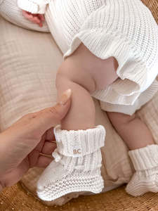 Breezy Co. - Knit Booties | Milk