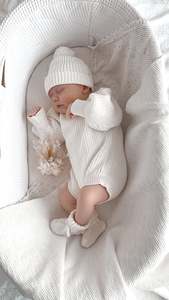 Newborn: Breezy Co. - Knit Romper | Milk