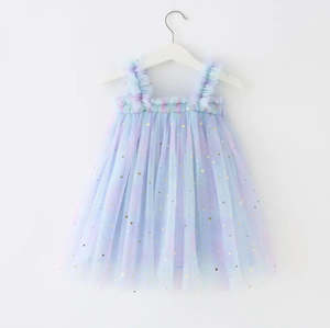 Petticoat Princess: Petticoat Princess - Blue Rainbow Sparkle Dress