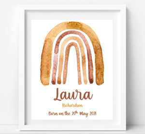 BabyCusch - Rainbow Name Frame