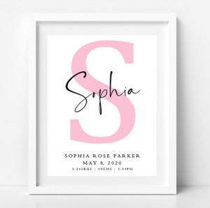 Baby Cusch: BabyCusch - Modern Calligraphy Frame