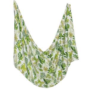 Tinker Tot Baby - Bamboo Cotton Swaddle – Rainforest Leaves