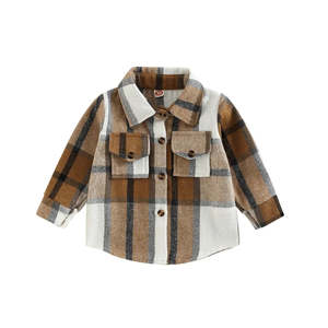 Plaid Shacket | Brown