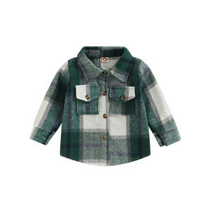 Baby Winter Clothes: Plaid Shacket | Forest