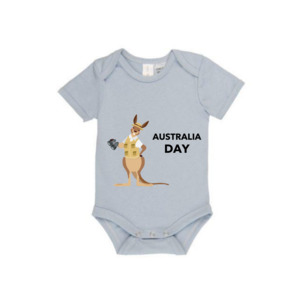 Australia Day: MLW By Design - Australia Day Kangaroo Bodysuit | Blue