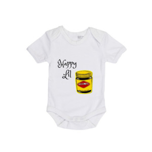 Australia Day: MLW By Design - Happy Lil Vegemite Bodysuit | White