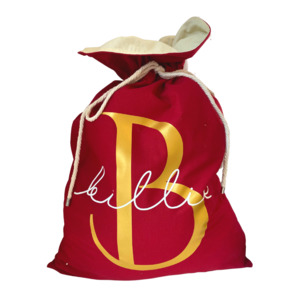 Christmas Collection: MLW By Design - Luxe Christmas Red Personalised Santa Sack