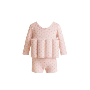 Little Soleil - Long Sleeve Floatsuit | Soft Pink Floral