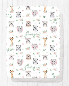 Timber Tinkers: Timber Tinkers - Kids Blanket | Floral Animal
