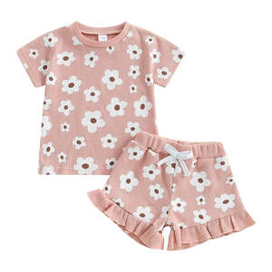Sets On Sale: Edith Waffle Shorts Set | Pink