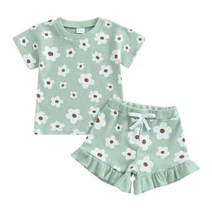 Sets On Sale: Edith Waffle Shorts Set | Sage