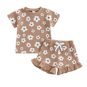 Sets On Sale: Edith Waffle Shorts Set | Tan