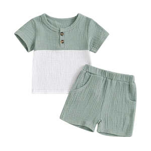 Sets On Sale: Two Tone Muslin Summer Set | Sage