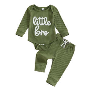 Little Bro Ribbed Set | Green