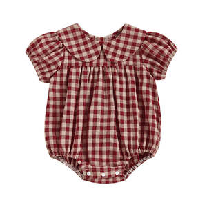 Grace Collared Romper | Gingham