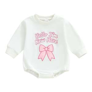 Romper Sale: I'm New Here Romper | White