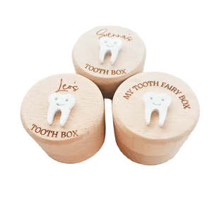 Timber Tinkers: Timber Tinkers - Personalised Tooth Fairy Box | 3D Tooth