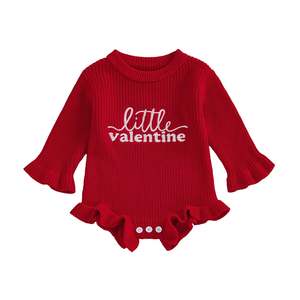 Little Valentine Knit Romper