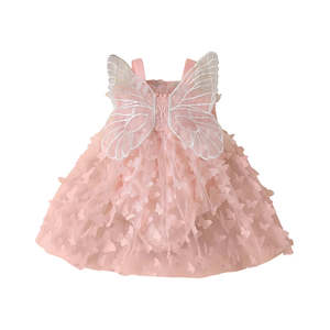 Party Outfits Birthdays: Butterfly Party Romper Dress | Frosting Pink