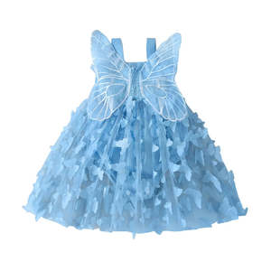 Party Outfits Birthdays: Butterfly Party Romper Dress | Ice Blue