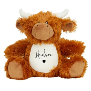 Brands: Timber Tinkers - Personalised Highland Cow Plush - Heart