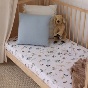 Snuggle Hunny Kids - Organic Fitted Cot Sheet | Dog Park