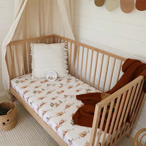 Snuggle Hunny Kids - Organic Fitted Cot Sheet | Bears