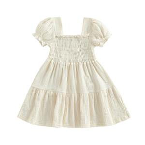 Party Outfits Birthdays: Arabella Shirred Dress | Ivory