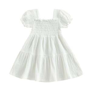 Party Outfits Birthdays: Arabella Shirred Dress | White