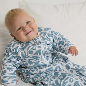 Wraps Blankets Swaddles: Anchor & Arrow - Winter Sleeping Bag 2.5 Tog | Blue Swirl