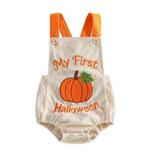 My First Halloween Corduroy Romper