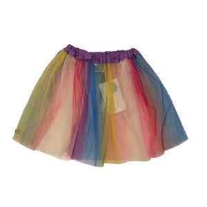 Walandella Designs - Handmade Rainbow Tutu Skirt with Purple Waistband  *CLEARANCE*
