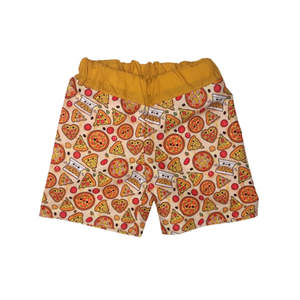 Walandella Designs - Handmade Pizza Party Shorts *CLEARANCE*