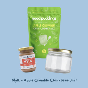 All: Apple Crumble Chia & Mylk Bundle + Free Jar!