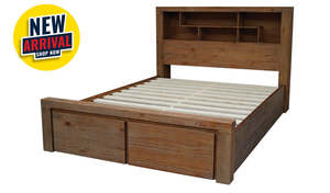 Hobart Slat Bed w/Bookcase End