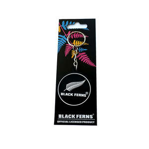 Accessories: Black Ferns Bag Keyrings - Black