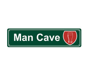 Man Cave Hanging Metal Sign