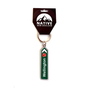 Native Wellington Road Sign Keyring