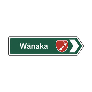 Native Road Sign Arrow Magnet - Wānaka