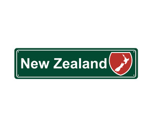 Native Queenstown: New Zealand Hanging Metal Sign