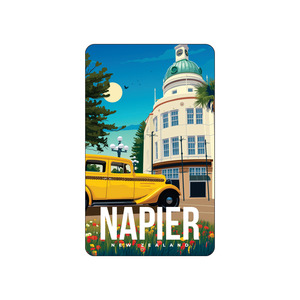 Hawkesbay: Native Illustration Magnet -  Napier (no tag)