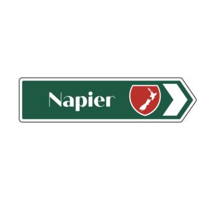 Native Road Sign Arrow Magnet - Napier Art Deco