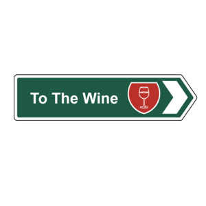 Native Road Sign Arrow Magnet - To The Wine