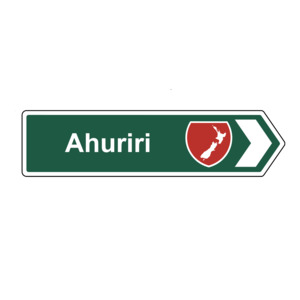 Native Road Sign Arrow Magnet - Ahuriri